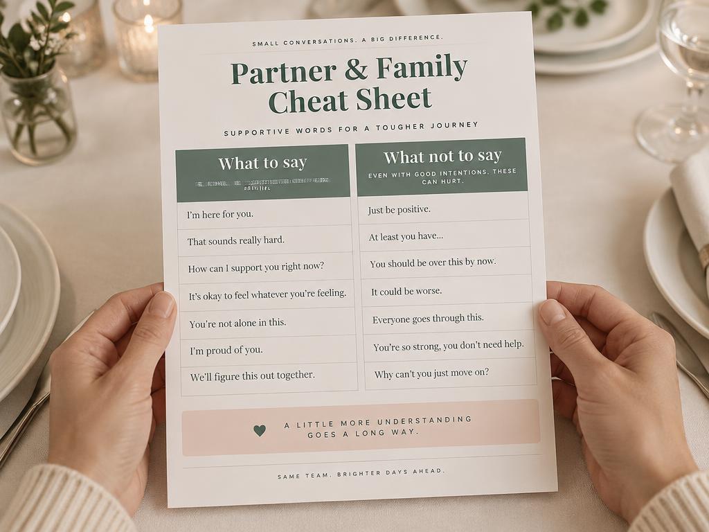Partner & Family Cheat Sheet
